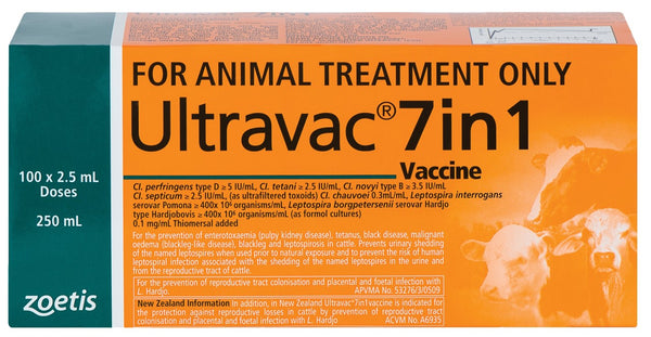 250ml Ultravac 7 in 1 vaccine for the prevention of lepto & other ...