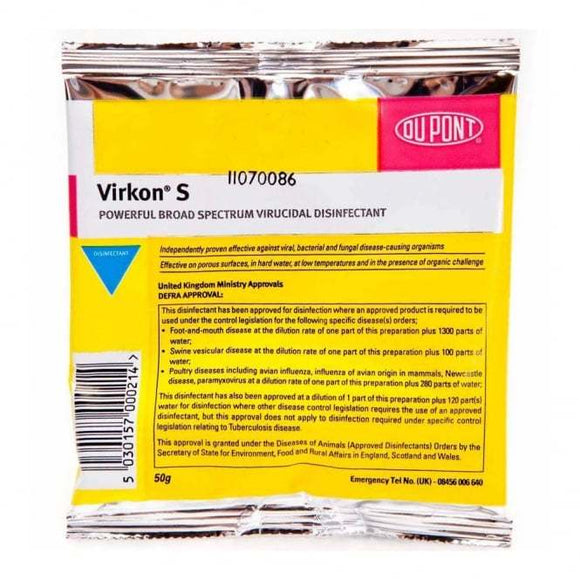 Virkon S Disinfectant - 50g Sachet